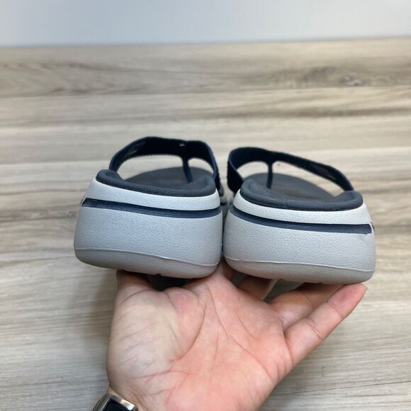 Skechers GOwalk Arch Fit Rhinestone Thong Sandals Navy Size 10 140228 - Picture 4 of 10